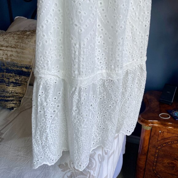 Betsey Johnson White Eyelet Midi Dress NWT - Picture 7 of 14